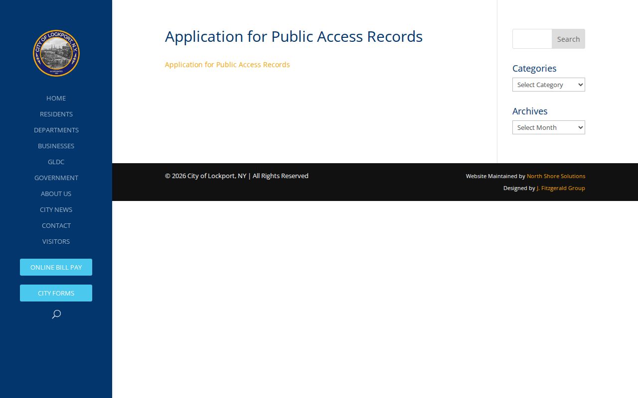 Lockport arrest-record public-access application