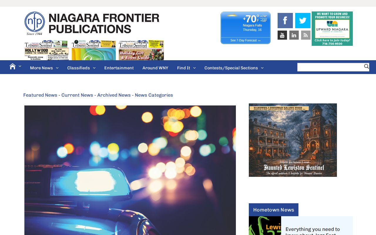 Niagara Frontier Publications Niagara County Sheriff arrest story page